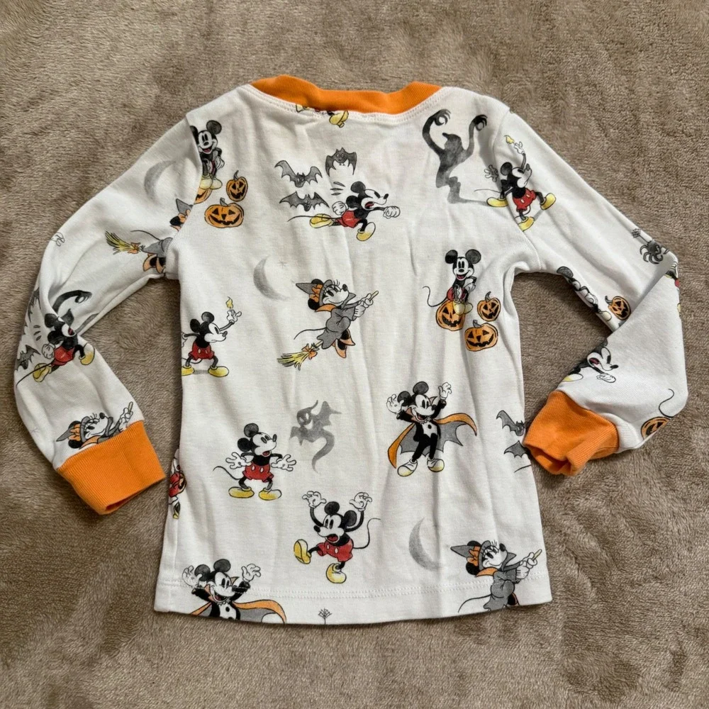 Pottery Barn Kids Disney Mickey Mouse Halloween Organic Cotton Pajamas 3T Set